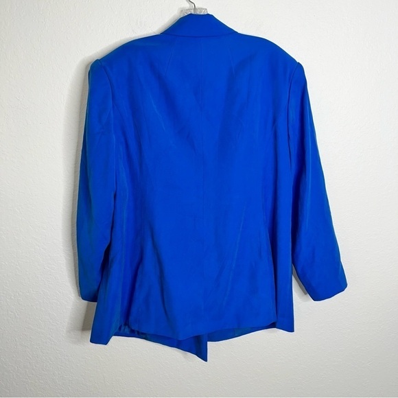 Eloquii Blazer Jacket Women Size 18 Blue Mid Length Button Front Coat C2 - Picture 5 of 9